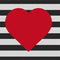 Black And White Striped Heart Oculus Quest 2 Skin